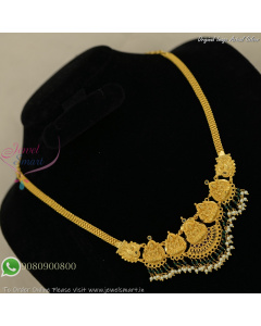 Temple Design Forming Gold Necklace – Real Gold Look Party Wear NL27440