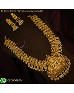 Temple-Jewellery-Long-Necklace-Antique-Gold-Bridal-Collection NL24338N