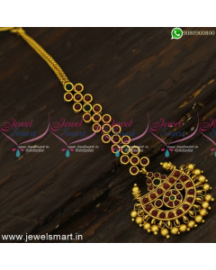 Traditional Indian Bridal Gold Maang Tikka Design Kemp Jewellery Online T24728