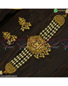 Trending Short Choker Necklace Designs In TV Shows Beads and Golden Beads Jewellery Online NL23111