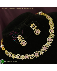 Victorian Style Colorful CZ Stone Necklace Set | Latest Affordable Jewelry Designs NL26732