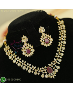 Victorian Style Necklace Set with Colorful Stones and Matching Earrings NL26805