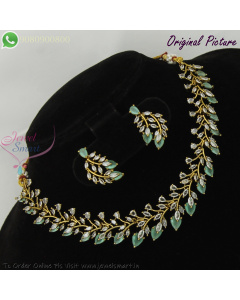 Victorian Style Oxidized Leaf Design Necklace Set – Affordable & Elegant NL27295