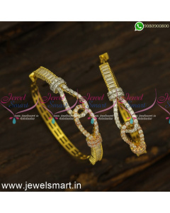 Watch Type CZ Designer Bali Earrings Replica of Diamond Jewellery Online ER24476