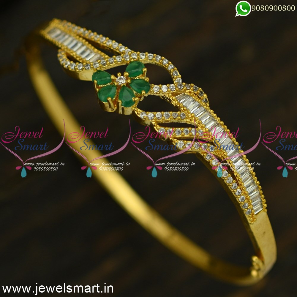 Graceful Design With Diamond Designer Gold Plated Bracelet For Ladies –  Soni Fashion®
