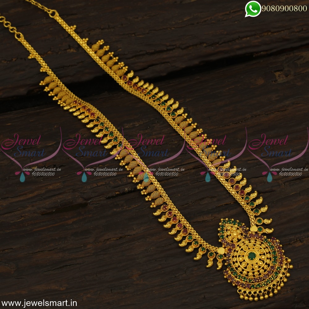 Fancy Design One Gram Gold haram Latest Artificial Jewellery Long