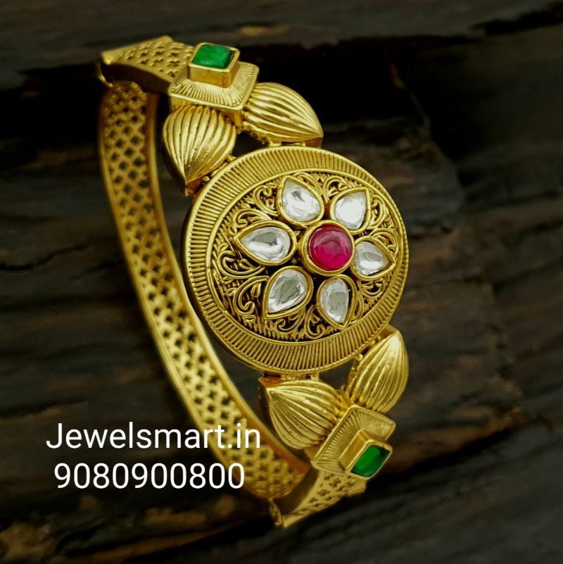 Buy Traditional Antique Golden Elephant Kada Bracelet For Ladies  Gehna  Shop