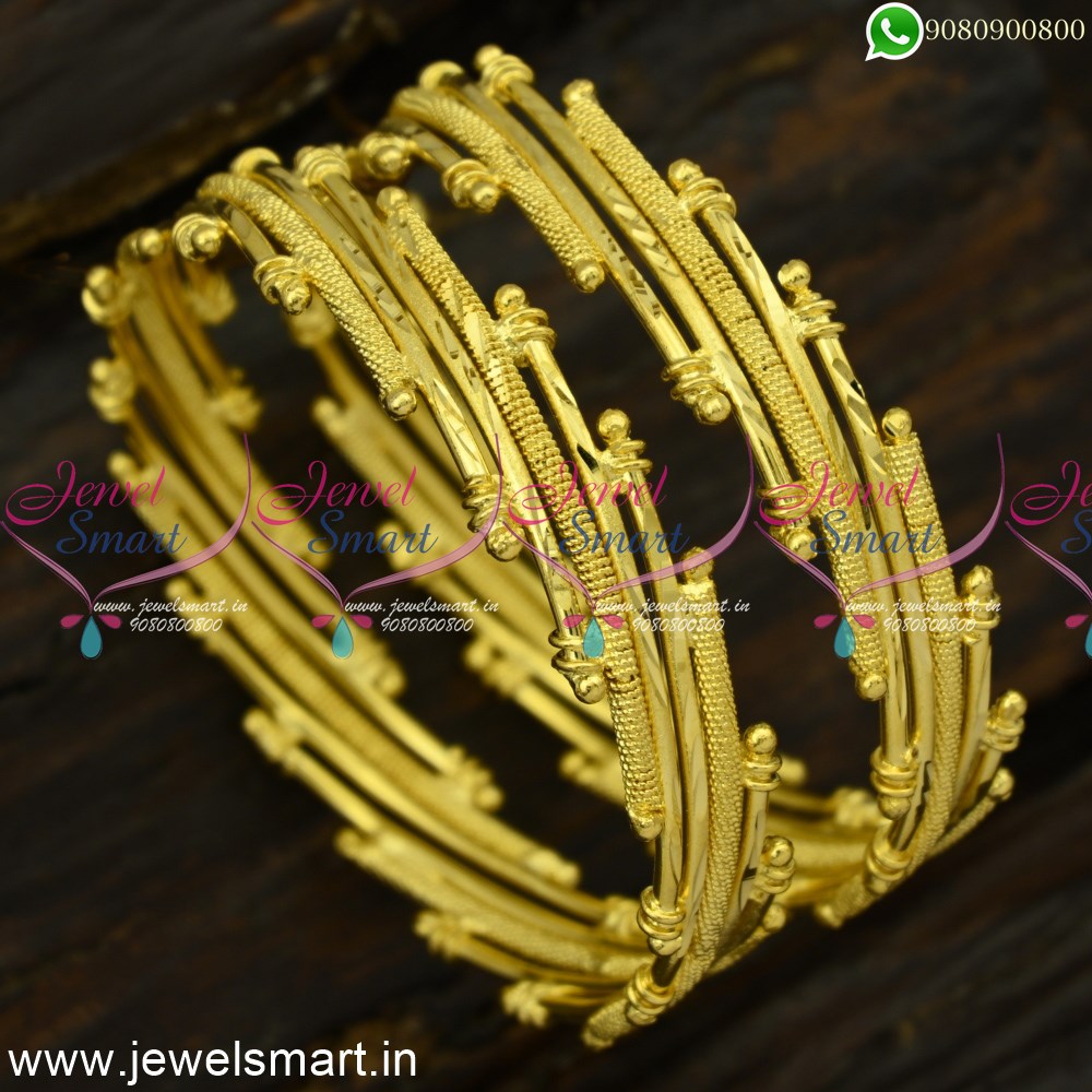 Kambi Valayal Gold Kangan Designs Bangles For Women Covering ...