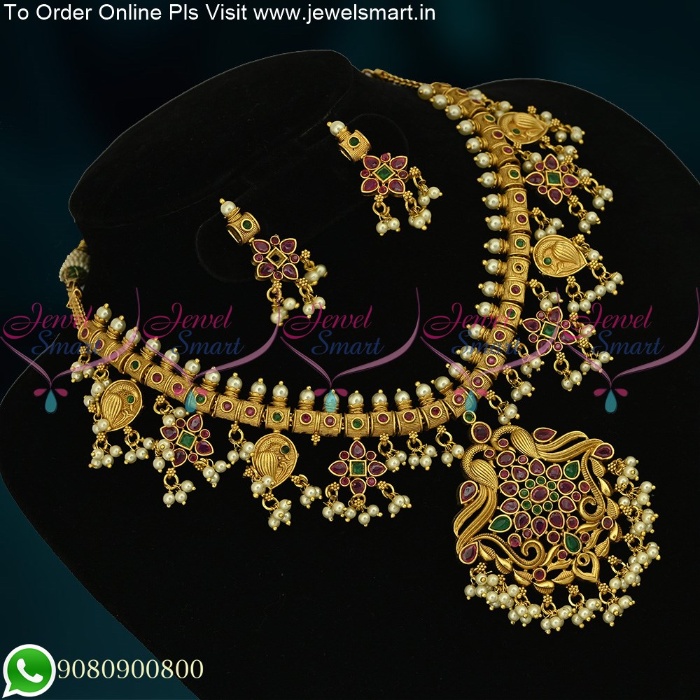 Guttapusalu Pearl Necklace Gold Plated Antique Jewellery Designs