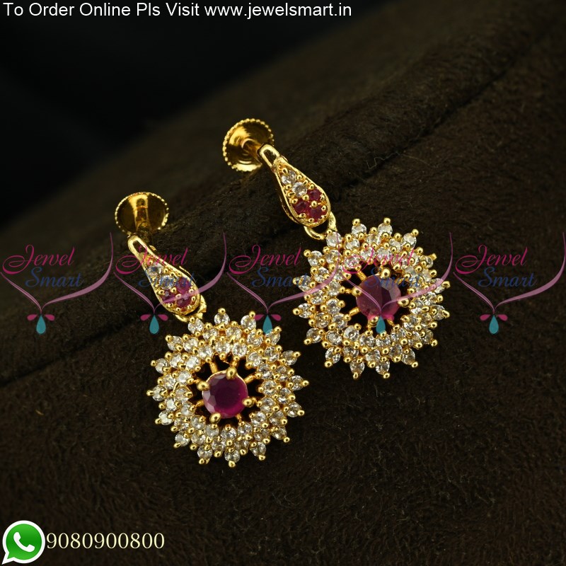 Temple Jewellery Earrings -Jhumkas in 22K Gold -Indian Gold Jewelry -Buy  Online