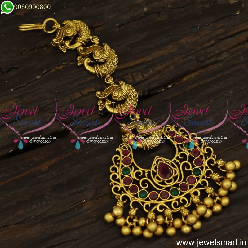 Jadau Kundan Lotus Maang Tikka or Papadi billa or hair jewelry for gir   Luvih Couture