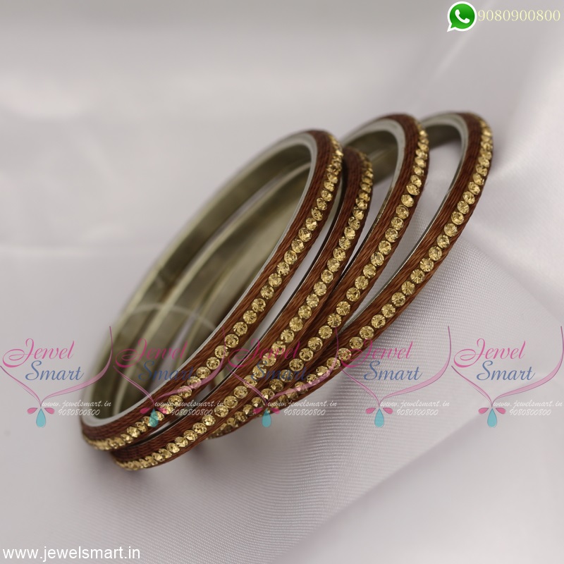 Hand made silk thread bangles .