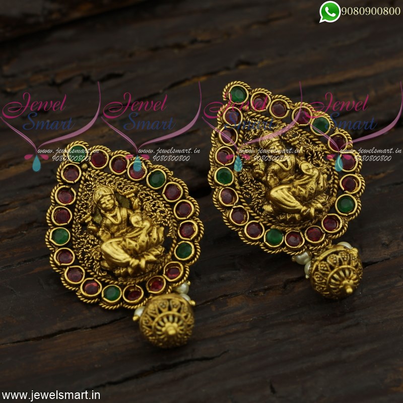 22k yellow gold fabulous handmade filigree work antique designer stud  earrings brides wedding jewelry from Rajasthan India er161  TRIBAL  ORNAMENTS