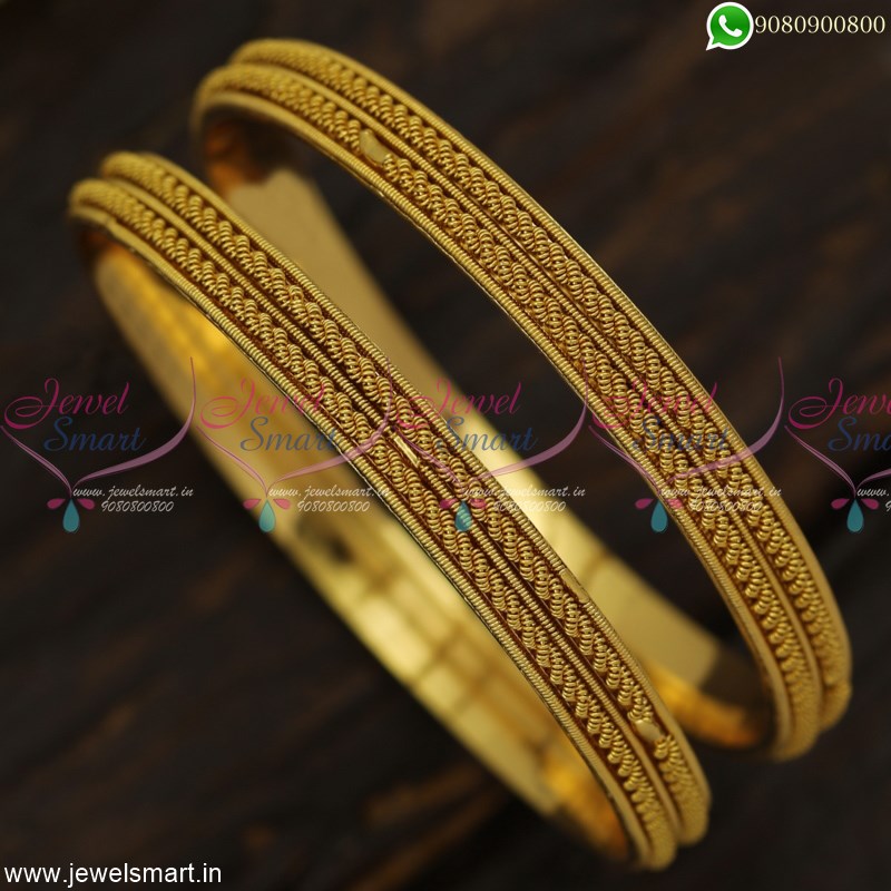 Light Weight Gold Daily Wear Bangles With Weight And Price With ...