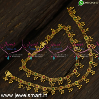 Antique Designer Jewellery Payal Set For Bride Latest Designs Online P24303