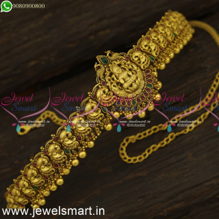 Antique Gold Temple Vaddanam Models Paired Modern Bridal Jewellery Sets H24576