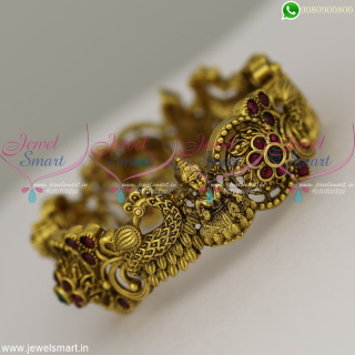 Beautiful Antique Temple Jewellery Screw Gold Bangles Design Kada Models