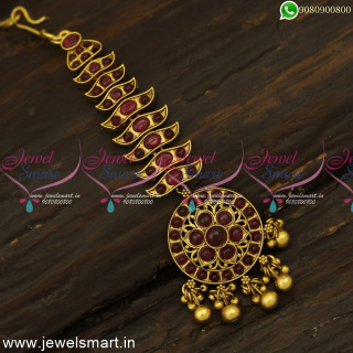 Bridal Maang Tikka Traditional South Indian Jewellery Designs Nethi Chutti T24738