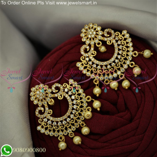 Broad Chandbali Style Big Ear Studs For Women Gold Covering ER25101