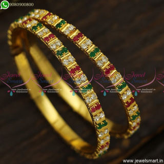 Dazzling Stone Fancy Bangles For Baby Girl Daily Wear Covering Jewellery