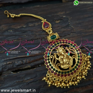 Divine Lord Ganesha Maang Tikka Latest Antique Bridal Jewellery Designs M25065