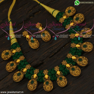 Floral Silk Thread Fashion Necklace Set Never Before Prices Online NL14934A
