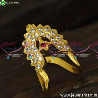 Gold Finger Rings Design For Women Traditional Vanki Ungaram Collections F24680