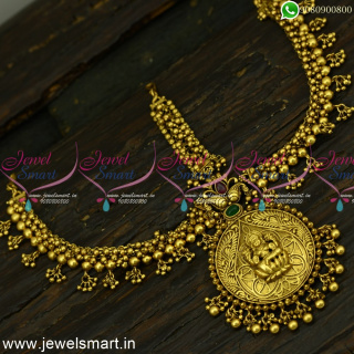 Golden Beads Cluster Bridal Temple Matha Patti Lavish Antique Jewellery T25044