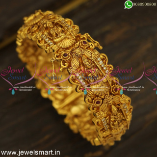 Incredible Antique Gold Bangles Design Nagas Temple Jewellery Kada Bracelets Online B24818