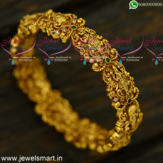 Incredible Antique Gold Bangles Design Nagas Temple Jewellery Vishnu Avatar B24919