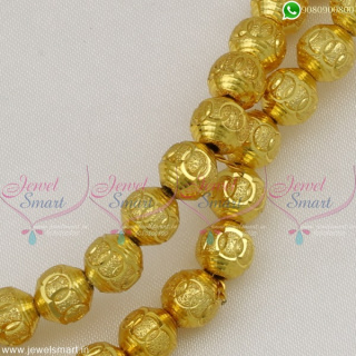 Jewellery Making Materials Online Gold Plated Designer Beads 8 MM 