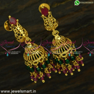 Jimikki Kammal New Gold Jhumka Designs Dancing Crystals J24970