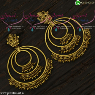 Mammoth Chandbali Temple Jewellery Earrings for Wedding Antique Designs ER21130A