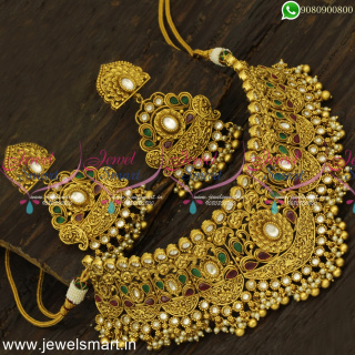 Mind Blowing Kundan Choker Necklace Gold Catalogue Inspired Indian Jewellery NL24640