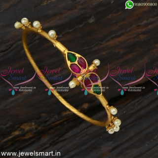 One Gram Gold Bracelet Designs Real Kemp South Indian Traditional Jewellery B24854