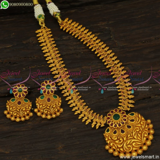 Sophisticated Peacock Necklace Set Pleasing Gold Jewellery Design Online NL18749A