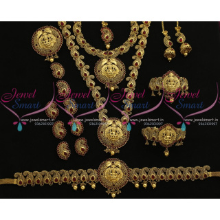 BR8061 Antique Mango Nagas South Indian Traditional Full Bridal Imitation Jewellery Collections
