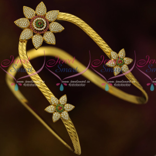 AR11431 Gold Plated AD Traditional Aravanki Latest Design South Indian Bridal Jewellery Online