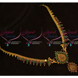 NL15703 South Indian Fancy Gold Plated Daily Wear Necklace Set Shop Online