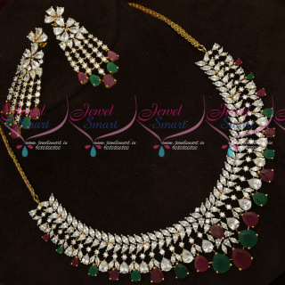 NL18145 Broad Multi Color CZ Stones Latest Fashion Jewellery Online