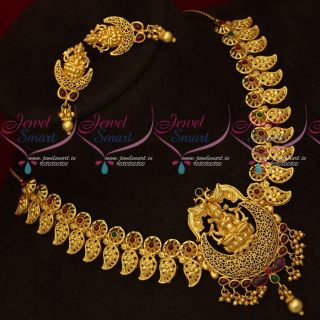 NL18962 Temple Jewellery One Gram Gold Exclusive Real Look Necklace Set 