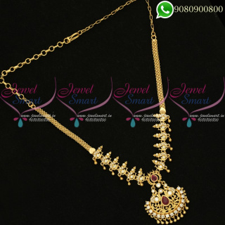 Gold Covering Necklace South Indian Traditional Jewellery Online NL20139