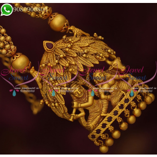 Temple Jewellery Lord Radhakrishna Design Beads Mala Gold Inspired Collections Online
