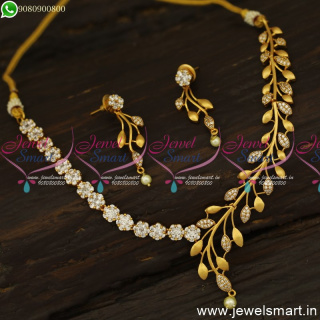 Trendy Modern Antique Gold Necklace Design Elegant Fashion Jewellery Collections NL24673