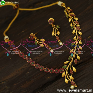 Trendy Modern Antique Gold Necklace Design Elegant Fashion Jewellery Collections NL24673