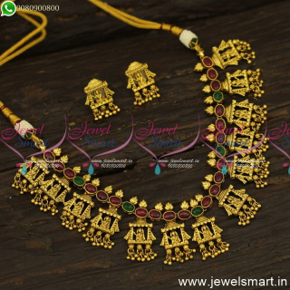 Unique Queen Waving Gold Necklace Design Antique Fashion Jewellery Collections NL24689