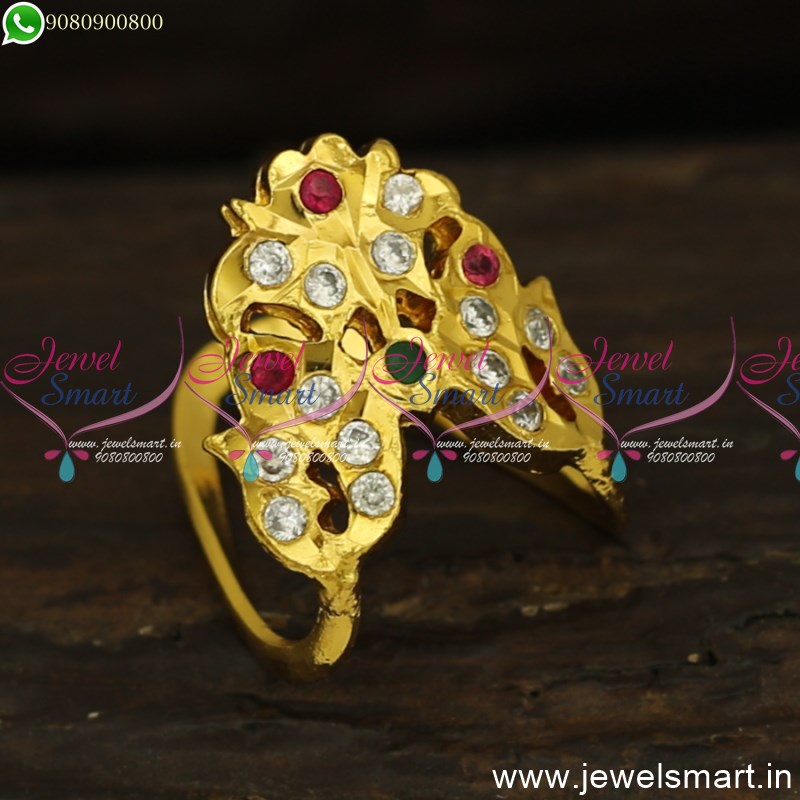 Buy 22Kt Splendid Signity Studded Gold Vanki Ring 96VI1951 Online from  Vaibhav Jewellers