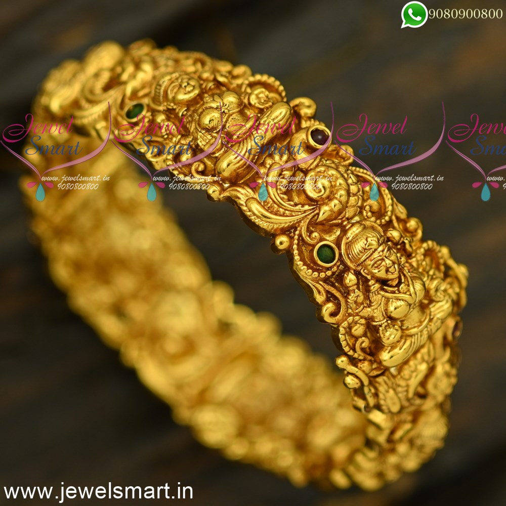 Majestic Antique Gold Bangles Design Nagas Temple Jewellery ...