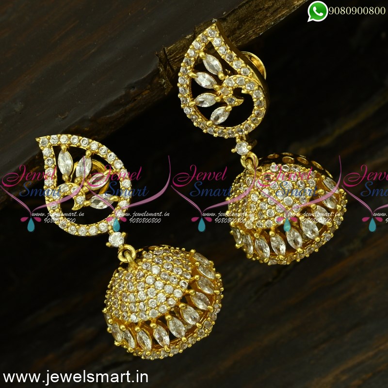 Leaf on sale jhumka earrings