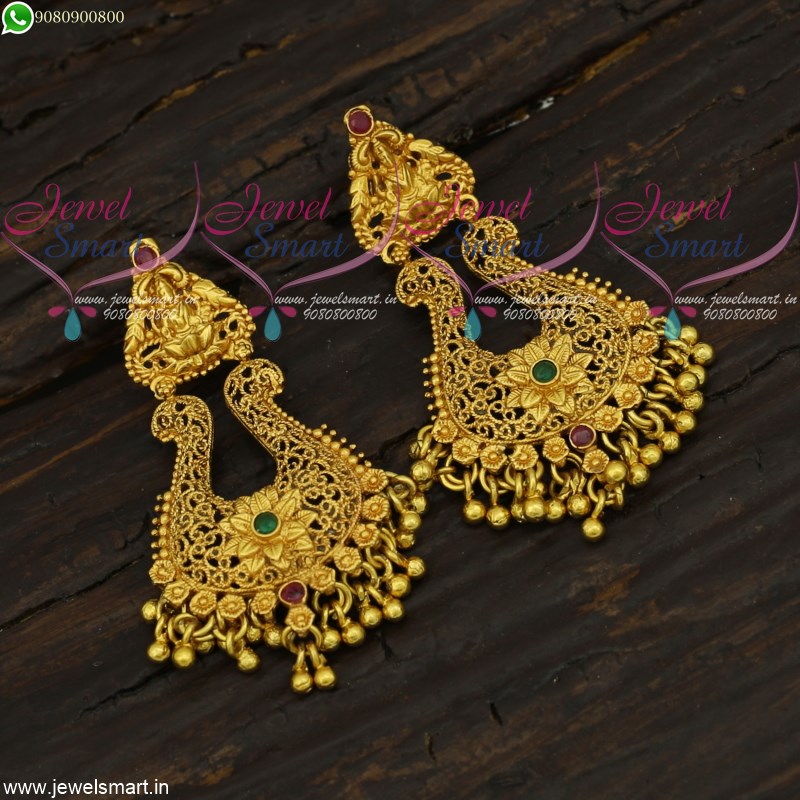 Saraf RS Jewellery Earrings : Buy Saraf RS Jewellery Gold Plated Polka  Studded Blue Beads Chandelier Jhumka Earrings Online | Nykaa Fashion